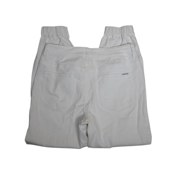 Black Label by Chico's Women's M White Ankle Jogger Jeans - Picture 5 of 12